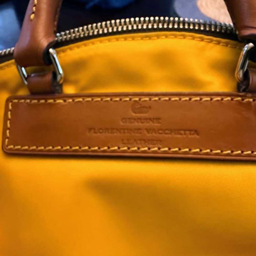 Dooney & Bourke Florentine Leather & Nylon satchel/crossbody bag - Picture 3 of 13